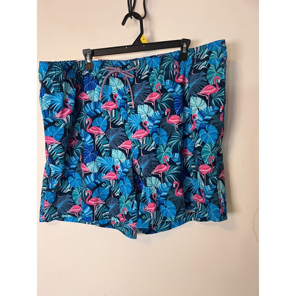 Member's Mark Men's Resort Swim‎ Trunks XXL Flamingo Floral Print Quick Dry 1of2